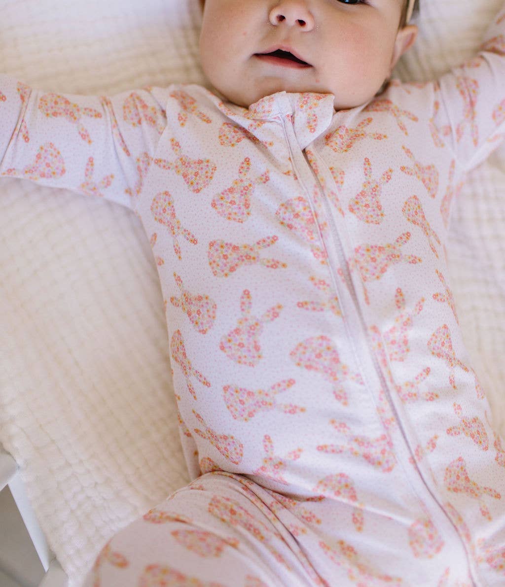 Zippy Bamboo Baby PJ in Ditsy Bunny