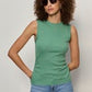 Ribbed Ruched Tank- Green Juice