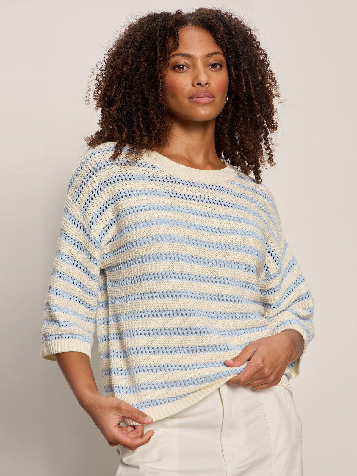 Elle Sweater Tee Blue Aura W/ Collagen