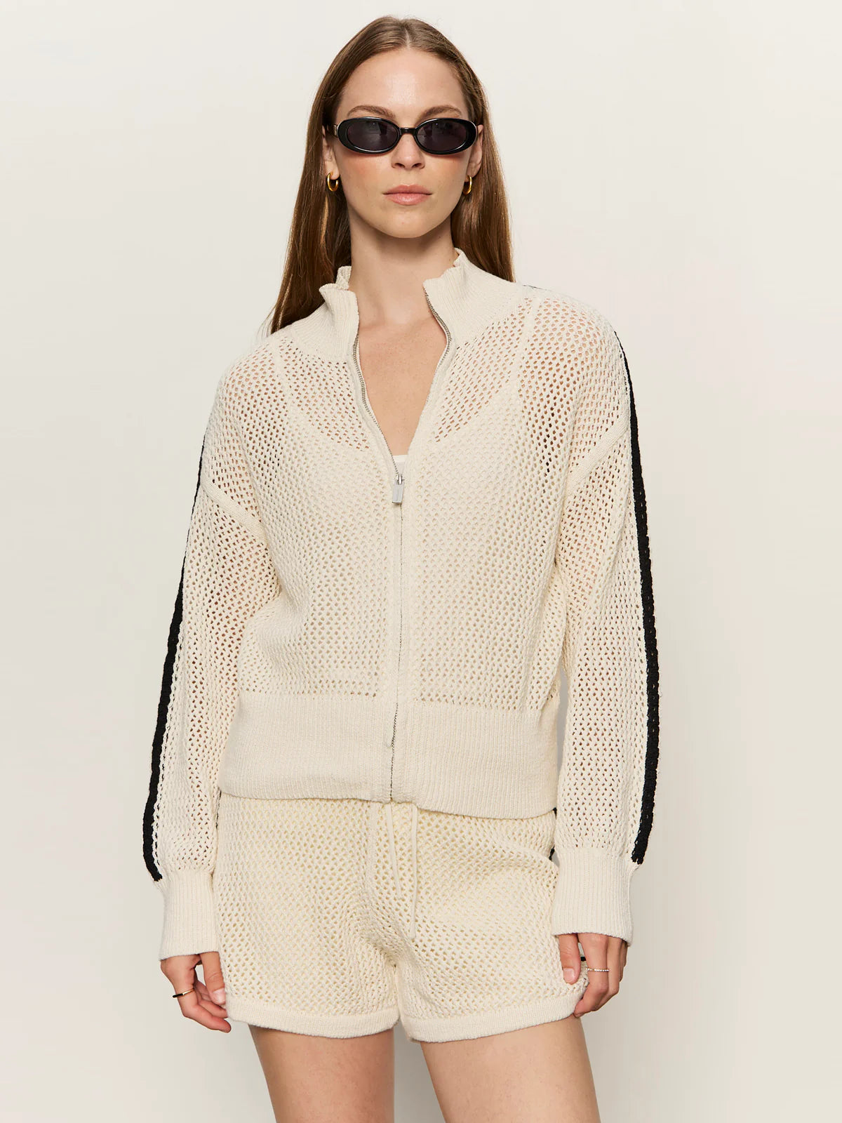 Open Stitch Track Jacket