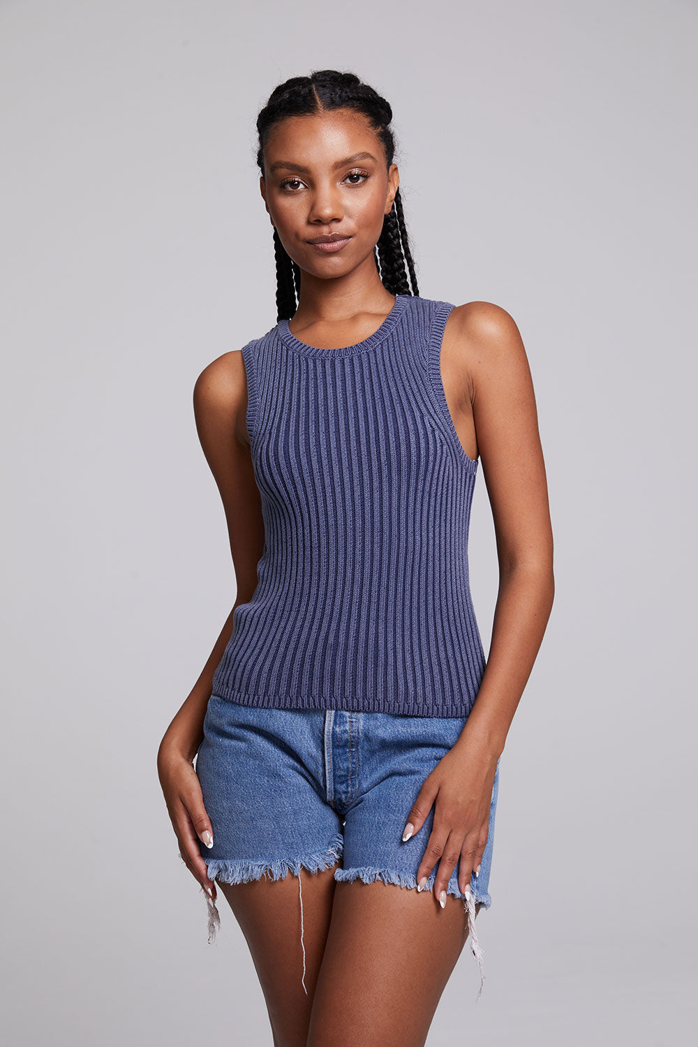 Carnaby Tank Top- Washed Indigo - Lulie