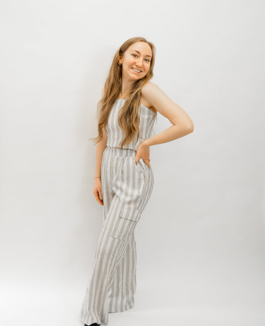 Coastal Stripe Cargo Pant