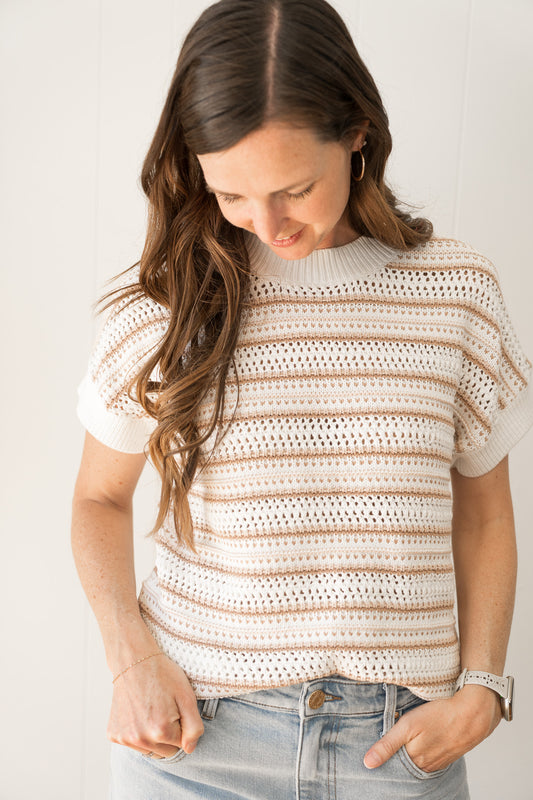 Ciara Stripe Knit Top