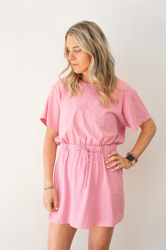 Dixie Mini Dress- Bubble Gum
