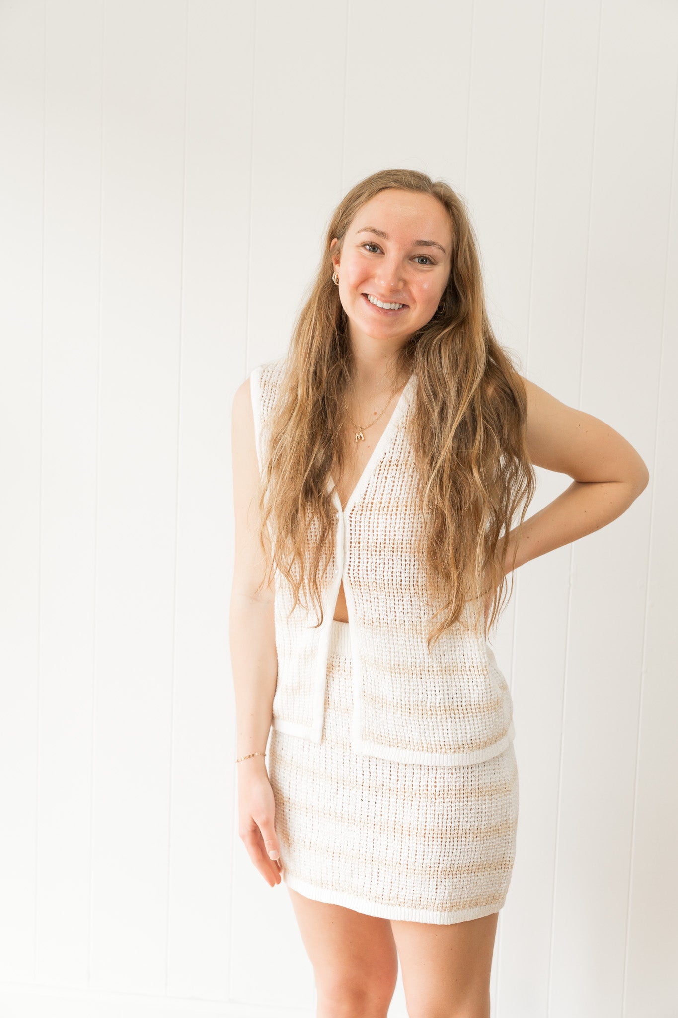 Sol Stripe Knit Mini Skirt