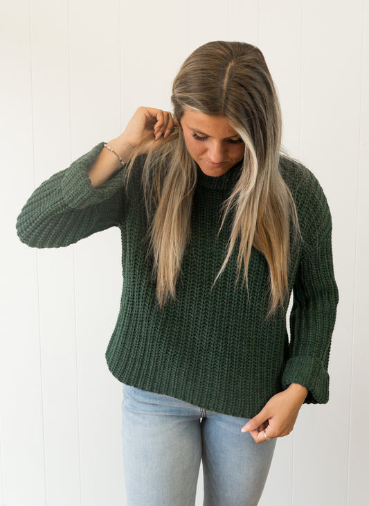 Vida Chunky Turtleneck Shaker Pullover