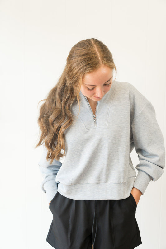 varley davidson sweat- blue marl