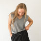 Rue V-Neck Tank- Heather Grey