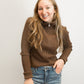Matt Zip Up Cardigan- Chocolate