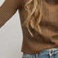 Matt Zip Up Cardigan- Chocolate