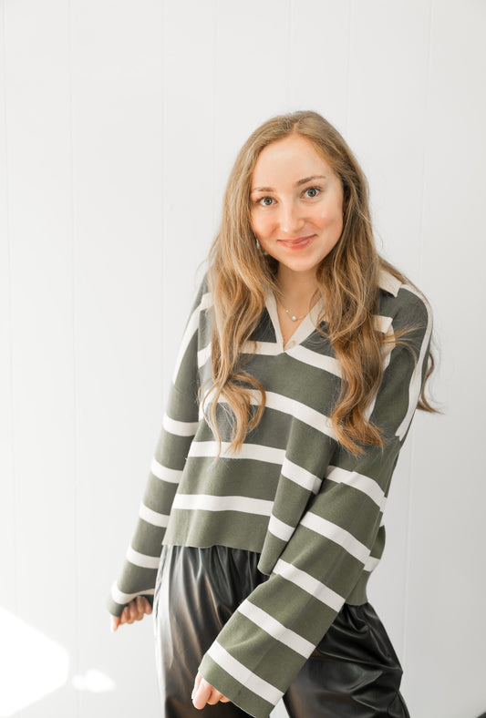 Rugby Polo Knit Sweater