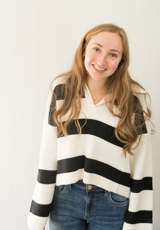 Stripe Drop Shoulder Sweater
