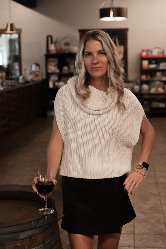 Cate Sleeveless Turtleneck Sweater