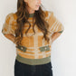Short Sleeve Pattern Detail Top