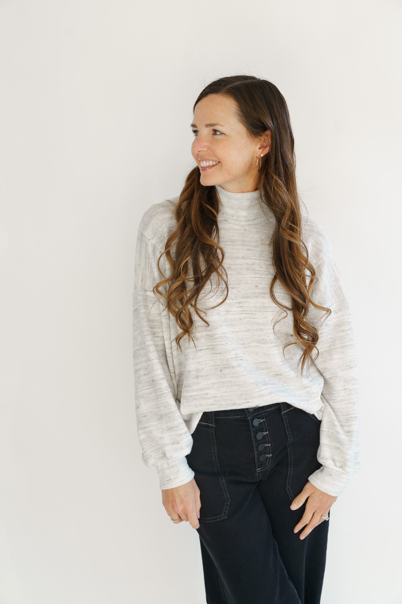 Another Day Mock Neck Pullover