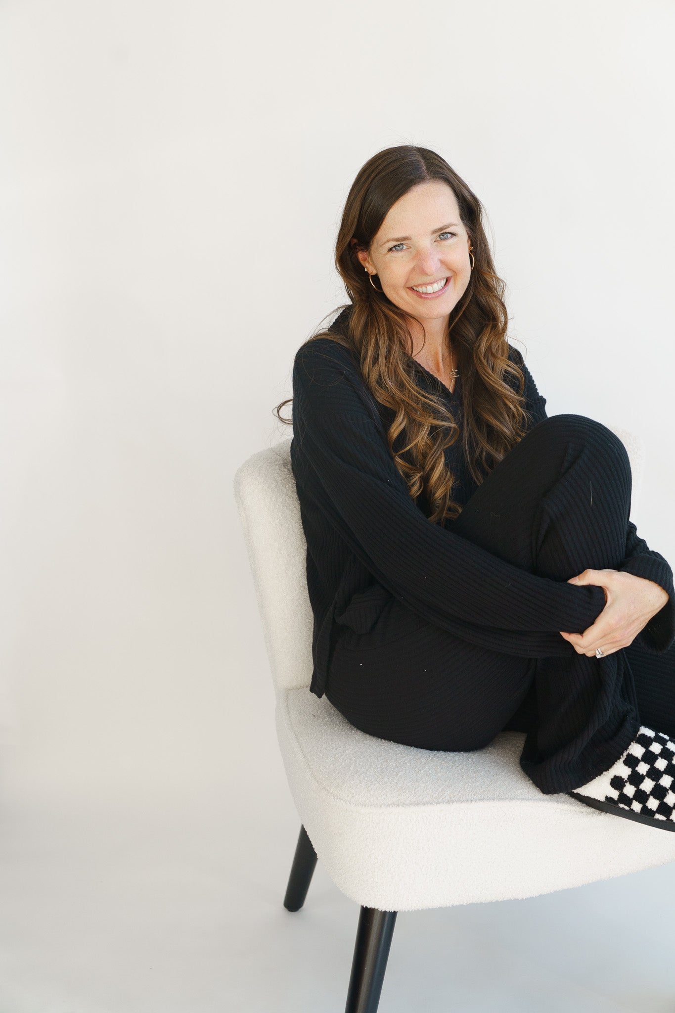 Shea Collared Pullover- Black