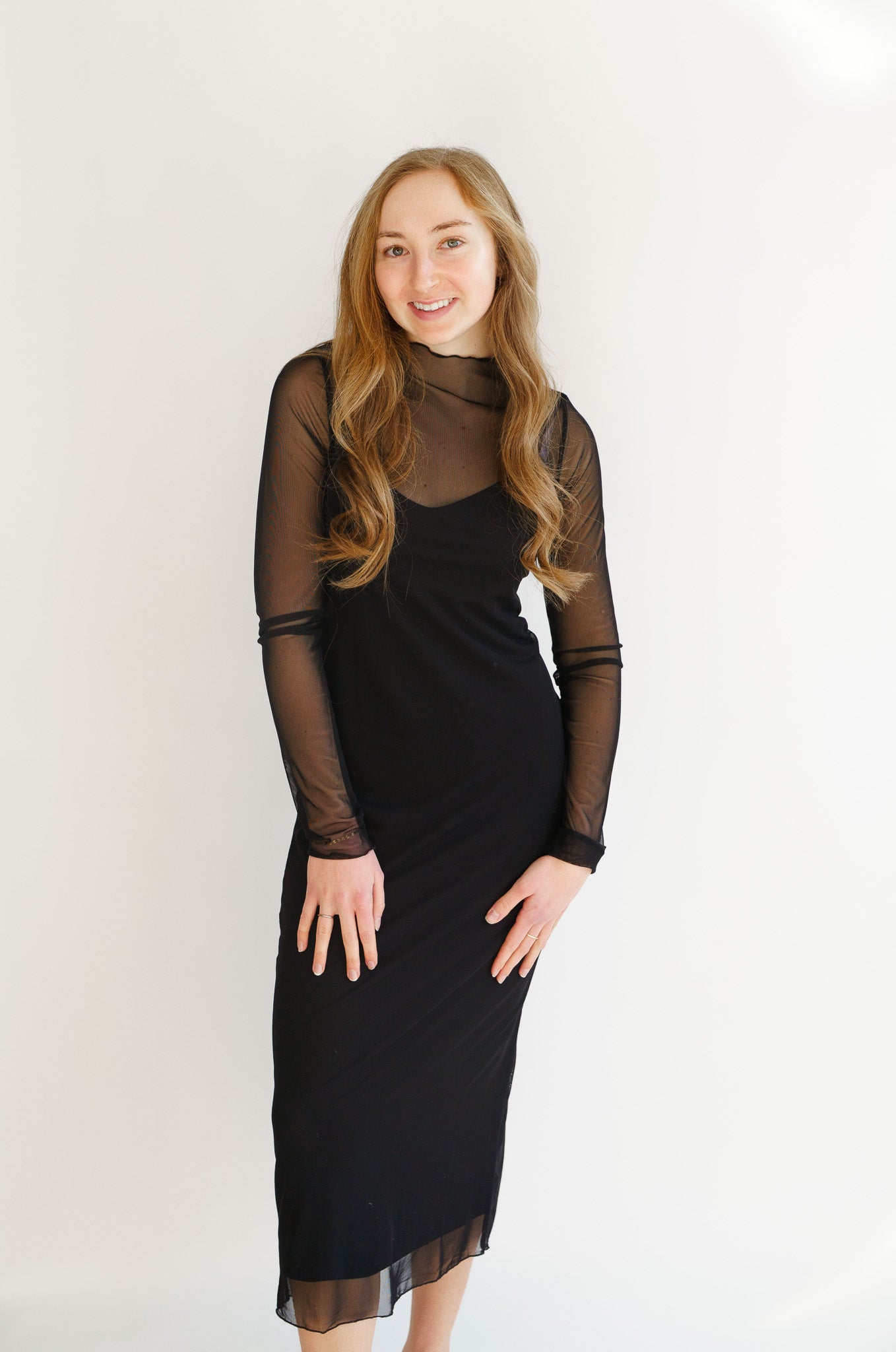 Shibon Layered Mesh Dress