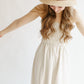 Classic Shirred Midi Dress- Oat