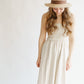 Classic Shirred Midi Dress- Oat