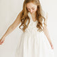 Tie Front Sleeveless Dress- White