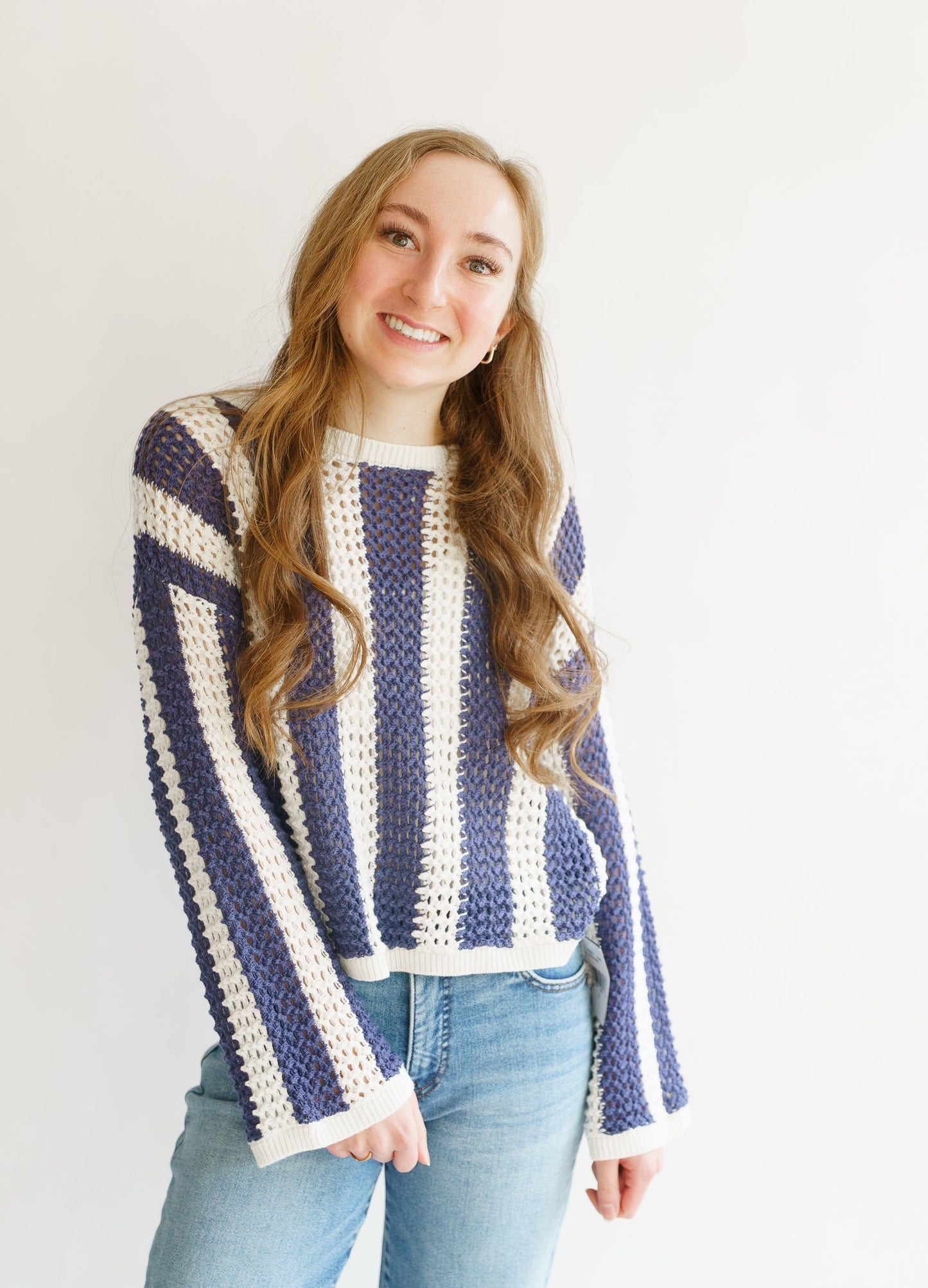 Crochet Striped Top