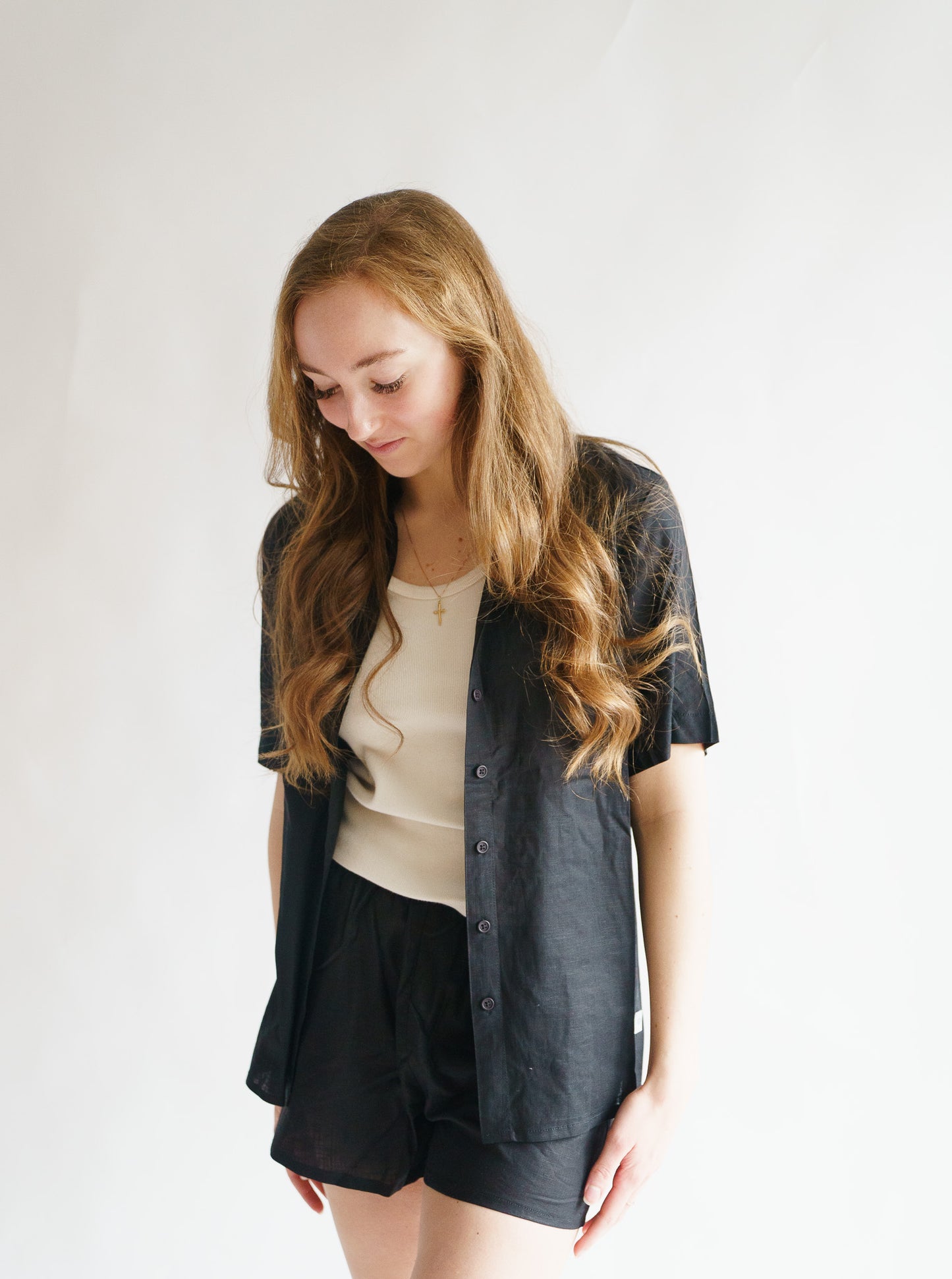 Classic Lounge Shirt- Black