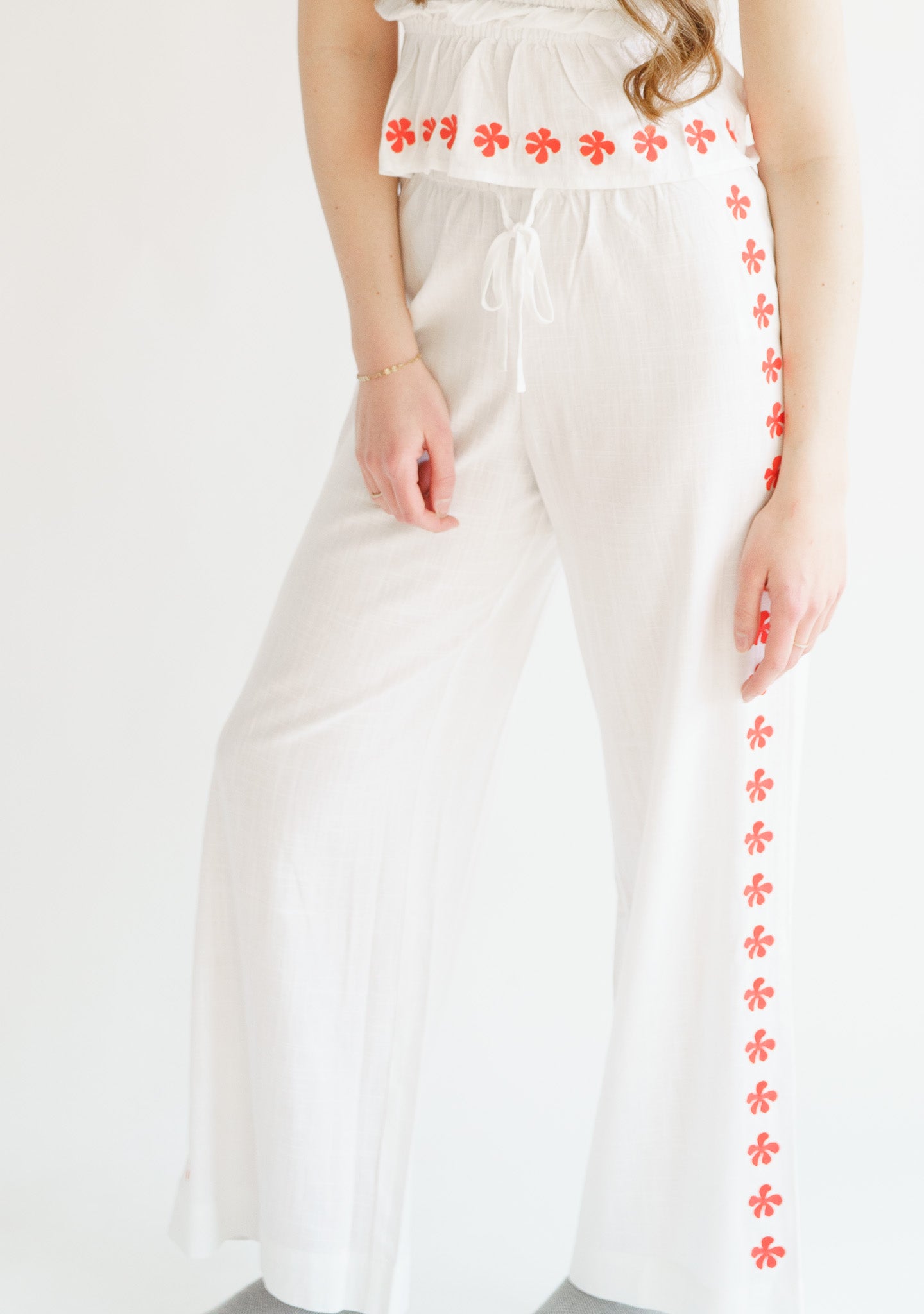 Melia Floral Embroidered Beach Pant