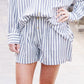 Striped Wide Leg Shorts