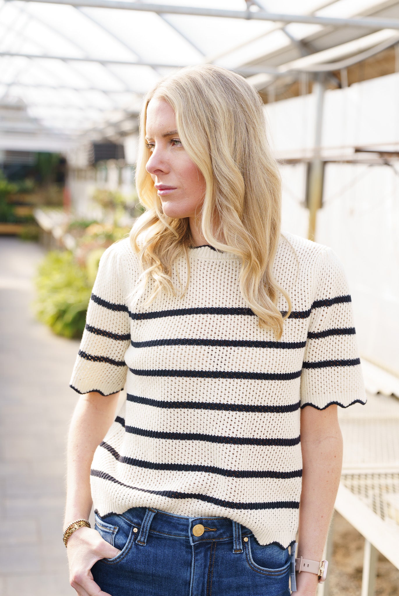 Crochet Striped Top