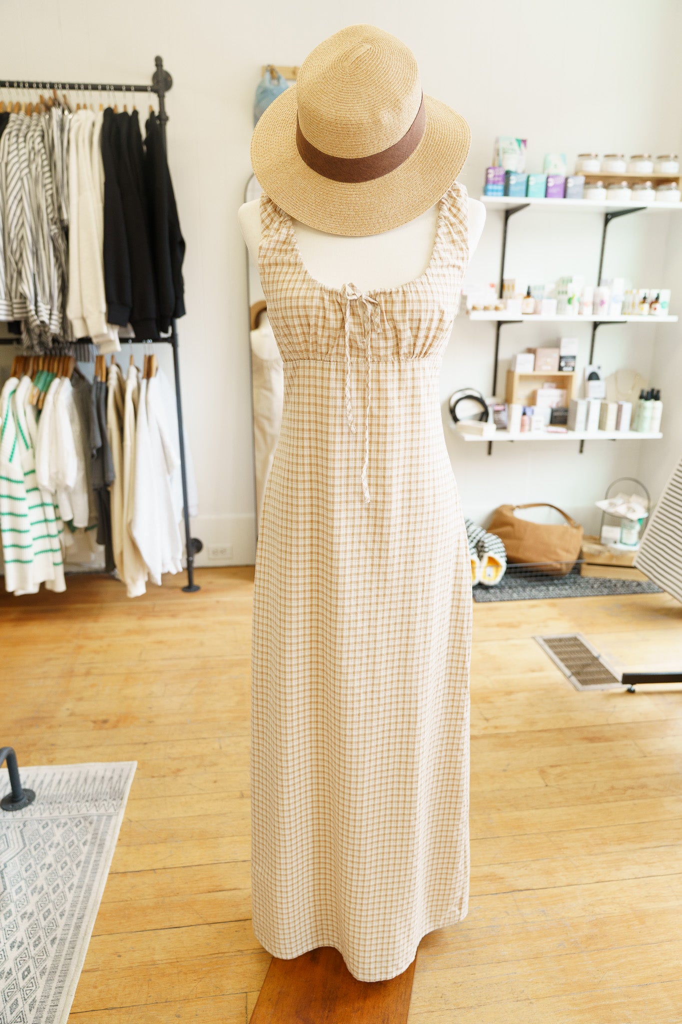 London Check Maxi Dress