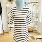 Belle Tee Stripe Dress Chalk/ Black Stripe