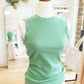 Ribbed Ruched Tank- Green Juice