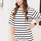 Belle Tee Stripe Dress Chalk/ Black Stripe