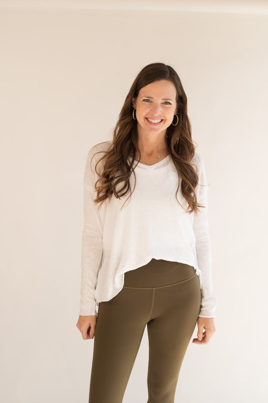 Mae Textured V-Neck
