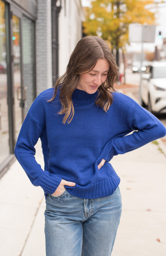 Sola Turtleneck- Cobalt