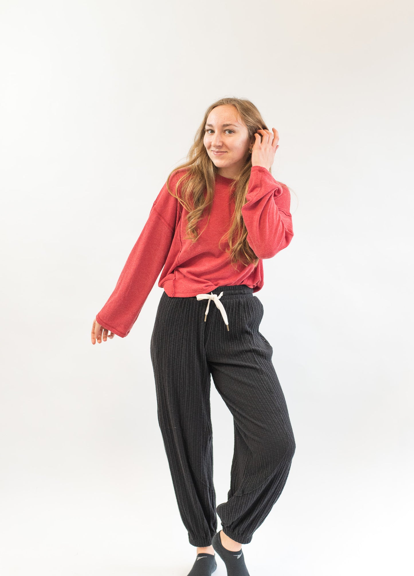 Fairway Heathered Brushed Mixed Rib Longsleeve