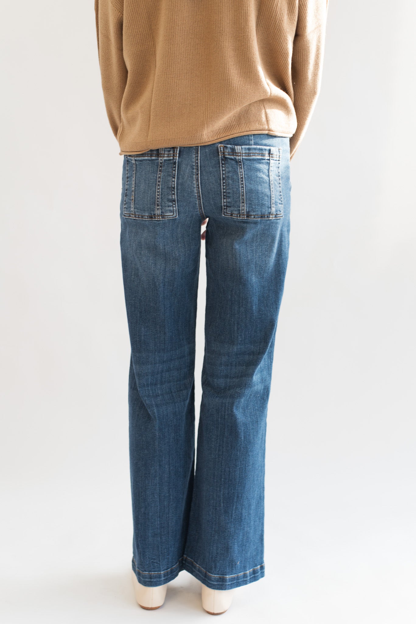 Jodi High Rise Wide Leg Front Pockets- Fairness