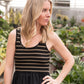 Ribbed Tank Woven Flare Dress