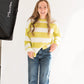 Striped Round Neck Long Sleeve Sweater