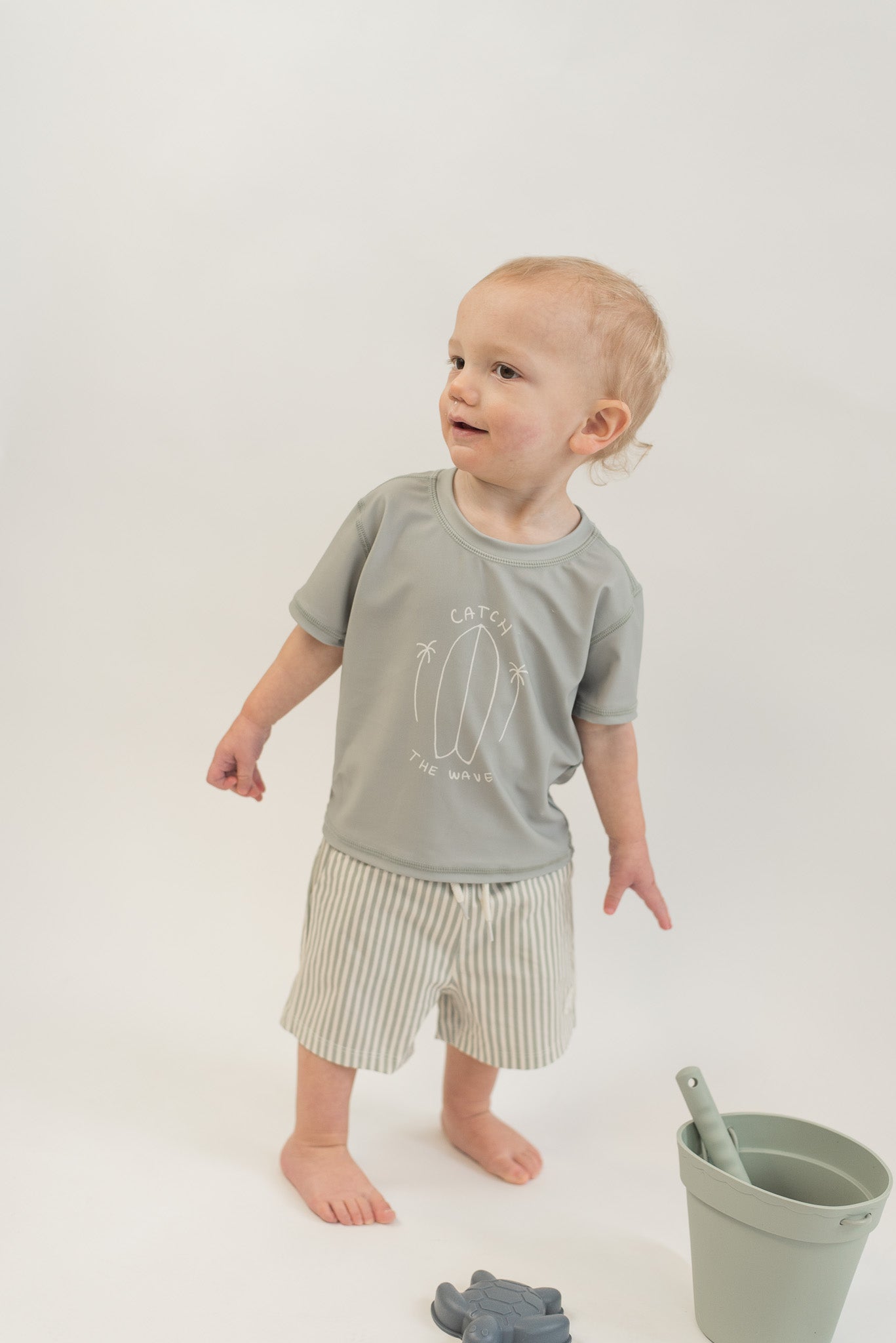 Boardshort- Sage Stripe