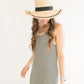 Striped Sleeveless Midi Dress