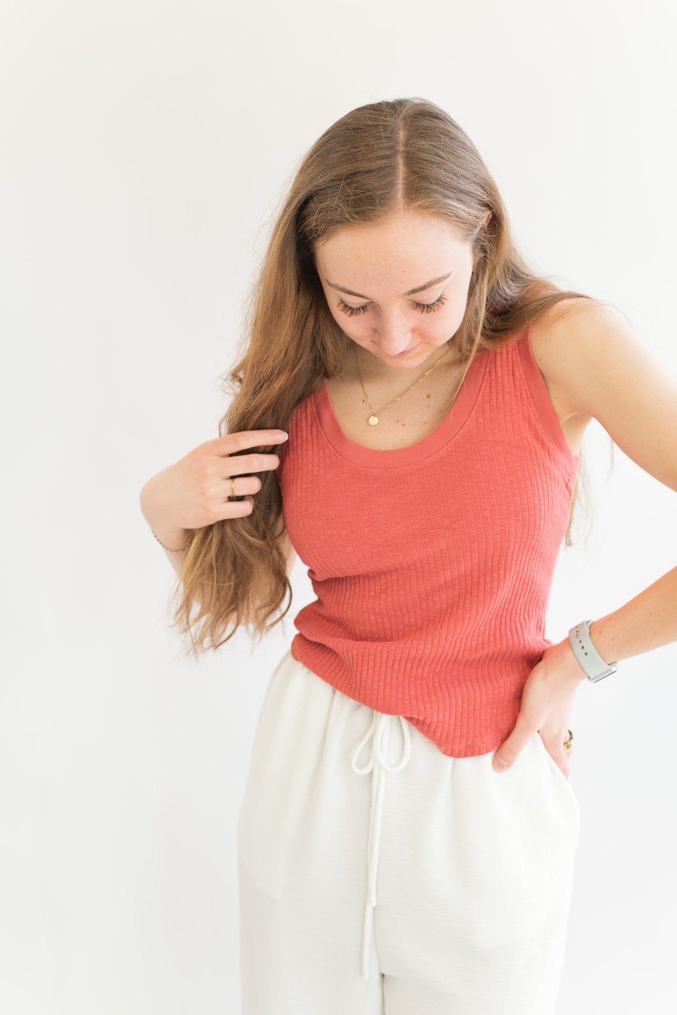 Suki Scoop Neck Rib Tank