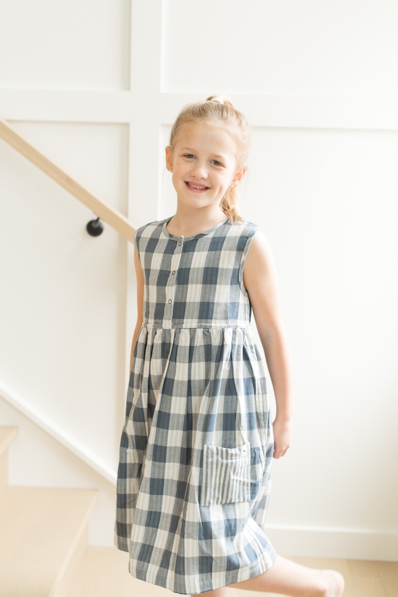 Marine Check Reversible Dress