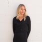 Claudia Sweater Rib Cardi- Black