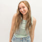 Cooper Sweater Rib Tank- Mint
