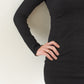 Go Off Mock Neck Rib Dress- Black - Lulie