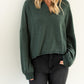 Ada Cozy Half Zip- Midnight Emerald - Lulie
