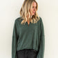 Ada Cozy Half Zip- Midnight Emerald - Lulie