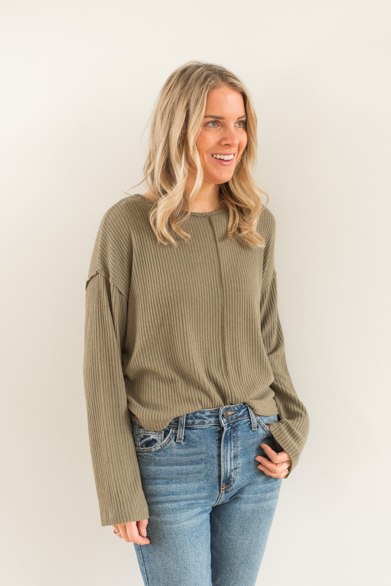 Get It Right Textured Long Sleeve