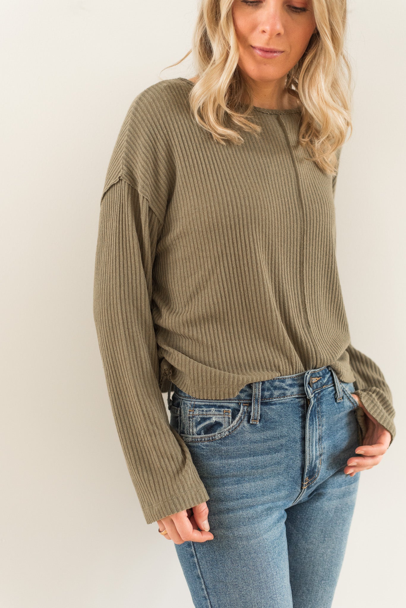 Get It Right Textured Long Sleeve